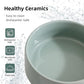 Ceramic Set of 2 Cat Bowls, Food and Water Bowls for Cats, Kitty, 2pcs Cat Dishes, Pet Feeder(5.1inch, 2 x Light Green Bowls)
