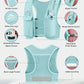 Running Vest for Women Men, USA Original Patent, Adjustable Chest Straps Running Hydration Vest with 500ml Soft Flask, Lightweight Reflective Hydration Backpack for Marathon