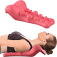 Neck and Shoulder Relaxer with Upper Back Massage Point, Cervical Traction Device Neck Stretcher for TMJ Pain Relief and Cervical Spine Alignment Chiropractic Pillow (Dark Pink)