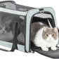 Petsfit Cat Carrier Dog Carrier, Large Capacity Lightweight Soft-Sided Pet Carrier for Travel, with Adjustable Shoulder Strap, Auto Locking Zipper Head and Washable Fleece Pad