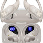 PocBuds Bluetooth Headphones Wireless Earbuds 80hrs Playtime Wireless Charging Case Digital Display Sport Ear Buds with Earhook Deep Bass IPX7 Waterproof Over-Ear Earphones for Phone Laptop Beige