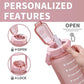 64oz,100oz,128oz Large Motivational Water Bottle with Time Marker, Leakproof & BPA Free Half Gallon Big Water Bottle with Straw Handle Tritan Frosted Water Jug for Gym,Fitness,Outdoor Sports