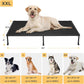 Veehoo Chewproof Elevated Dog Bed - Cooling Raised Pet Cot, Breathable Mesh, Washable & Non-Slip for Large Dogs, Indoor/Outdoor, Black Mat and Black Frame, 59x37inches (Model CWC2203A03)