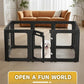 Dog Playpen, Clear Acrylic Plastic Puppy Playpen Indoor, Pet Pen for Puppy Cat Bunny, Transparent Easy Assemble Foldable Whelping Box for Dogs, Puppy Playpen with Gate (23.6" Height, 10PCS)