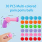31Pcs Cat Ball Toy Launcher, 30Pcs Plush Fuzzy Balls, Cat Fetch Toy Gun Shooter for Indoor Kittens