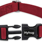 Hyhug Dog Collar with Quick Release Buckle, Nylon Adjustable Durable Cute Pet Collars for Medium Dogs, Boy and Girl(Medium, Red)