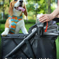 Medium Dog Stroller, Foldable Pet Stroller with Adjustable Handle & No Zip Entry, Storage Basket & Cup Holder, Canopy, Mesh Windows, Ideal for Medium Dogs and Cats Up to 50lbs, Black