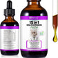 Liquid Multivitamin for Cat, 15 in 1 Cats Multivitamin Liquid Drops Supplements for Skin & Coat, Heart Health, Bones and Joint, Cat Vitamins with Glucosamine and MSM, Immune System Support -60ml
