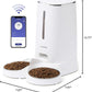 FUKUMARU Automatic Cat Feeder, 4L Dog Feeders with Double Bowls, Support DIY Meals and Timed Control WiFi Cat sFood Dispenser, Suit for Most Pet Food
