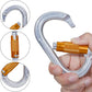 SOB Auto Locking Climbing Carabiner Clips,Heavy Duty Asymmetrical Carabiner Connector Used for Rappelling Gear Rescue Outdoor Projects Dog Leash