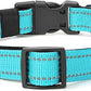 Reflective Dog Collar Padded with Soft Neoprene Breathable Quick Release Basic Dog Collars for Large Dogs Sky Blue Boy