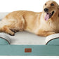 Bedsure XL Plus Orthopedic Dog Bed for Extra Large Dogs - Washable XLarge Dog Cat Bed Waterproof, Comfort Dogs Couch Sofa with Washable Removable Cover, Pet Bed with Nonskid Bottom, Washed Blue, 48"