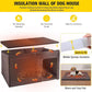 Aivituvin Dog House Outdoor 59" Extra Large Insulated Dog Kennel with Movable Insulation Liner,All-Around Iron Frame