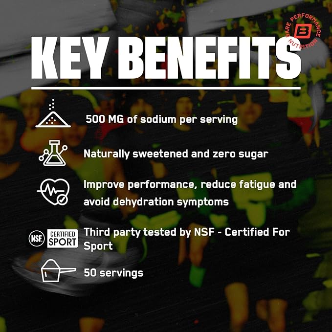 BARE PERFORMANCE NUTRITION, BPN Electrolytes Hydration Drink Mix, No Sugar, Keto, Salted Watermelon