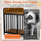 Dog Crate Furniture End Table with Table Guardrail, Heavy Duty Large Dogs Cage, 42 Inch Dog Kennel, Medium Large Dogs House Decorative Pet Crate Indoor