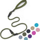 Slip Lead Dog Leash，Strong Nylon Rope Leash and Padded Handle,No Pull Outdoor Walking Training Lead for Small Medium Large Dogs(Army Green,1/2"×4ft)