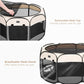 A4Pet Dog Playpen Indoor, 49” Portable Playpen with Bowl, Suitable for Puppies, Kittens, and Small Animals, Removable Zipper & Mesh Panel(16”W × 10”H)