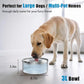 SCHITEC Dog Water Bowl No Spill 3L/0.8 Gallon Slow Drinking Anti-Splash Stainless Steel Dog Bowl with Floating Disk, Spill Proof Pet Travel Water Dispenser for Sloppy Messy Drinkers(Light Gray)