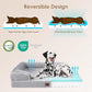EHEYCIGA Orthopedic XL Dog Beds, Waterproof Memory Foam Dog Bed for Extra Large Dogs, Non-Slip Bottom and Egg-Crate Foam Big Pet Couch Bed with Washable Removable Cover, Grey