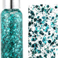 MEICOLY Green Face Body Glitter,Alien Glitter Makeup,Mermaid Sequins Glitter Face Paint,Face Hair Party Festival Chunky Glitter Makeup