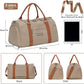 FIORETTO Womens Gym Tote Duffle Weekender Bag with Wet Pocket & Shoe Compartment, Ideal for Travel, Swimming, Dance, Khaki