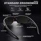 Polarized Sports Sunglasses for Men 100% UV Protection Wrap Around Unbreakable Sun Glasses for Fishing Driving
