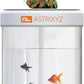 Aquarium Kit-1.5 Gallon Self-Cleaning Betta Fish Tank with 3-in-1 Filtration System, Oxygenation,Water Circulation, Multi-Color LED Lights - Quiet Desktop Aquarium for Home,Office & Gifts(White)