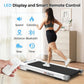 GOYOUTH Walking Pad Treadmill, Under Desk Treadmill for Home Office, Wide Belt Compact Treadmills 300 lbs Capacity, 2.25HP Shock-Absorbing Walking Jogging Running Machine Remote Included