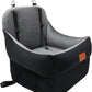 Dog Booster Car Seat for Small/Medium Dogs up to 35 lbs,Interior 7 Inches Elevated Pet Booster Seat,Ultra Soft Fabric and Memory Foam Car Dog Bed,Safety,Comfy,Fully Detachable Washable(H-Black/Grey)
