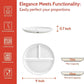 Sweese Porcelain Division Dinner Plates Set of 2, 9 Inch Divided Plates for Adults, Balanced Meal Building - White