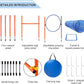 Dog Agility Training Equipment, Obstacle Agility Training Starter Kit for Doggie, Including Tunnel, 13 Weave Poles, Adjustable Hurdle, Jump Ring, Pause Box and Carrying Bag(Blue)