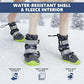 Spark Paws Dog Shoes, Waterproof Dog Boots for Medium to Large Dogs, Non Slip, Breathable Dog Booties and Paw Protectors - 4PCS Doggie Hiking Boots with Reflective Straps, Gray Camo, Size 4
