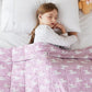 L'AGRATY Weighted Blanket - 36"x48" 3lbs Weighted Blanket Microfiber Material with Glass Beads Small Blanket for All-Season Summer Fall Winter Soft Thick Blanket