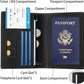 Ringsun Leather Passport Cover for Men Women, RFID Passport Wallet Case Travel Passport Holder for Family