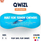 West Paw Zogoflex Qwizl Interactive Treat Dispensing Dog Puzzle Treat Toy for Dogs, 100% Guaranteed Tough, It Floats!, Made in USA, Large, Aqua Blue