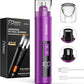 Dog Nail Grinder Upgraded - Professional 3-Speed Super Quiet and Low Vibration Electric Pet Nail Grinder with 4 LED Lights - Painless Paws Grooming & Smoothing for Small to Large Dogs (Purple)