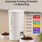 Dual Automatic Cat Feeder 2 Cats,6 Meals/Day,12 Portions/Meal,4.2L Dual Power Double Bowls Feeder,Dry Food Auto Pet Dispenser,10S Voice Record,Flexible Schedule Timer (White,Basic Dual Bowls)