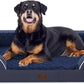 Orthopedic Waterproof Dog Bed for Extra Large Dogs, Memory Foam XL Dog Bed with Sides, Egg-Crate Foam and Non-Slip Bottom Jumbo Dogs Couch Beds with Washable Removable Cover(Jumbo,Navy Blue)