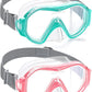 Supertrip Adult Swim Goggles Swimming Goggles with Nose Cover Elastic Fabric Strap Tempered Glass Snorkeling Gear for Adults