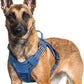 rabbitgoo Dog Harness for Large Dogs No Pull, Tactical Service Pet Vest with Molle and Control Handle, Adjustable and Reflective Military Harness for Easy Walking and Training, Blue, XL