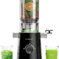 Cold Press Juicer, Slow Masticating Juicer Machines with 5" Feeding Chute Fit Whole Fruits&Vegetables, Stainless Steel Slow Masticating Juicer Easy to Clean, 99.6% Juice Purity, 1.5L Capacity-Black.