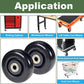 4" x 1.25" Push Cart Wheels PU Caster Wheel Workbech Wheels, Grocery Cart Wheels, Replacement Just Wheels for Platform Trucks, Rolling Instrument Road Cases, Trolleys 4 Inches Wheels 3/8" axle
