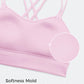 CRZ YOGA Softness Mold Womens Butterluxe Strappy Longline Sports Bra - Double Spaghetti Strap Workout Yoga Crop Top Athletic