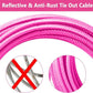 Dog Tie Out Cable 30FT-500Lbs,Heavy Duty Dog Leads Line for Yard with Swivel Hook,Medium Large Dogs Leash&Chains for Outside,Rust Chew Proof Dogs Run Cable for Outdoor Camping (Pink, 30FT)
