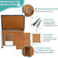 Feral Dog House Outdoor,Anti Bite Iron Frame Dog Kennel,Wood Warm Pets Home,Insulated Weatherproof Outside Shelter for Feral Animal (33.5"(L)×22"(W)×25.2"(H)-Brown-in)