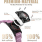 AirTag Dog Collar - Leather Dog Collar with Airtag Holder | IP68 Waterproof AirTag Holder with Metal Buckle, Comfortable GPS Dog Collars Tracker for Medium Large Dogs (Rose Gold, M)