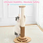 Made4Pets Cat Scratching Post Premium Sisal Cat Scratcher Kitten Toys for Indoor Kittens 28.3" Tall Cat Tower Scratch Post Cat Tree Wooden Interactive Ball Track Cat Toy with Hanging Ball, Beige