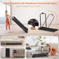 Portable Compact Treadmill with Handles for Home Small Spaces, Foldable Folding Walking Pad Treadmill with Handle Bar, 3.0HP Electric Walking Pads Treadmills Home with 320LB Capacity, LED Display