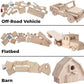 Kraftic Woodworking Building Kit for Kids and Adults, Set of 3 Educational DIY Carpentry Construction Wood Model Kit Toy Projects for Boys and Girls - Off-Road Vehicle, Flatbed Truck, Barn Birdhouse