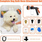 Dog Washing Hose Attachment for Pet Bathing with Black Shower Diverter, Pup Dog Wash Hose Nozzle Shampoo Sprayer for Indoor Outdoor Pet Shower, Dog Shower Attachment with Dog Brush